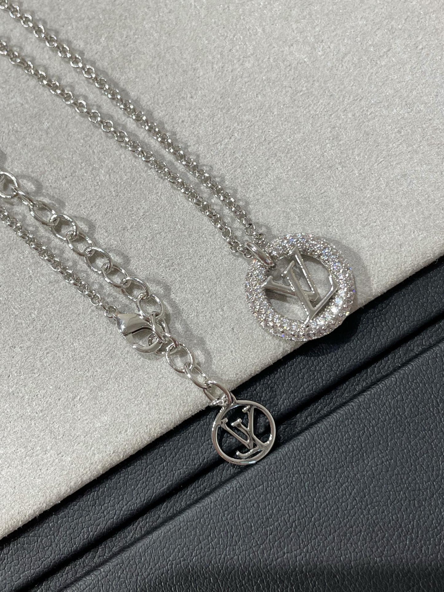 [Perla Lux]BY NIGHT DIAMOND PAVED NECKLACE