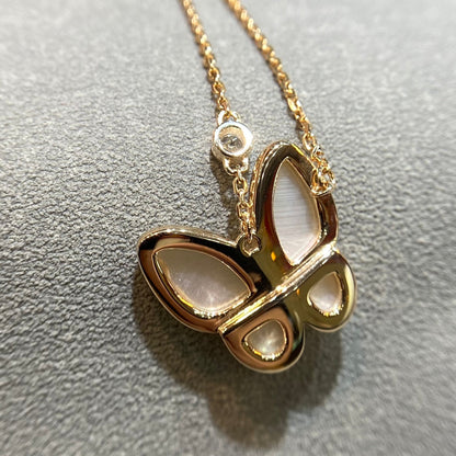 [Perla Lux]BUTTERFLY MOP DIAMOND NECKLACE