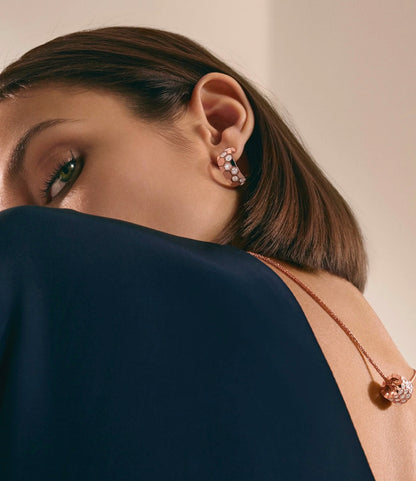 [Perla Lux]BEE LOVE DIAMOND HOOP EARRINGS