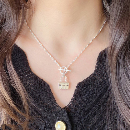 [Perla Lux]CONSTANCE PEDANT SILVER NECKLACE