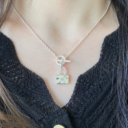 [Perla Lux]CONSTANCE PEDANT SILVER NECKLACE