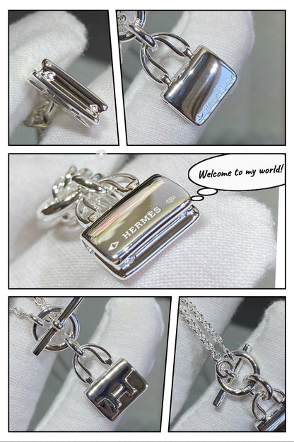 [Perla Lux]CONSTANCE PEDANT SILVER NECKLACE