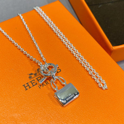 [Perla Lux]CONSTANCE PEDANT SILVER NECKLACE