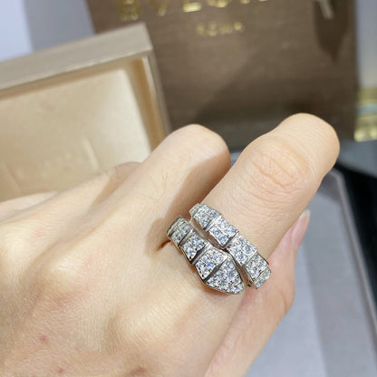 [Perla Lux]SERPENTI RING SILVER DIAMOND PAVED