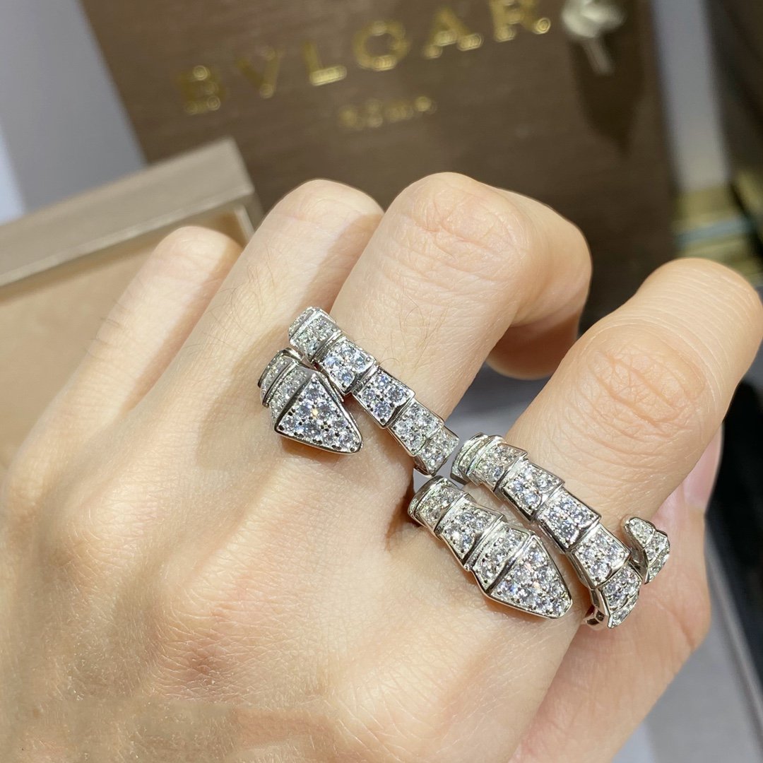 [Perla Lux]SERPENTI RING SILVER DIAMOND PAVED