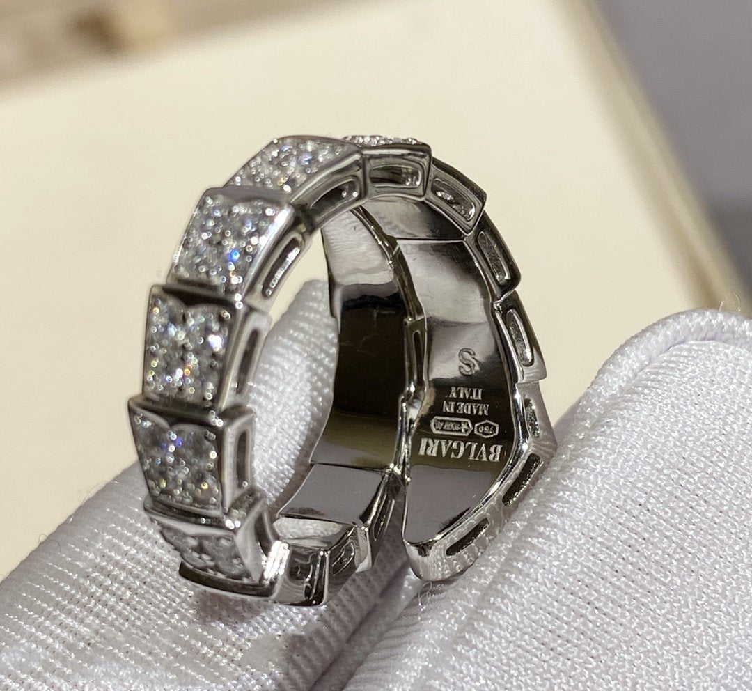 [Perla Lux]SERPENTI RING SILVER DIAMOND PAVED