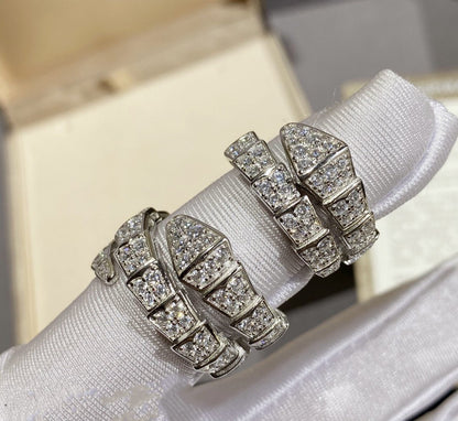 [Perla Lux]SERPENTI RING SILVER DIAMOND PAVED