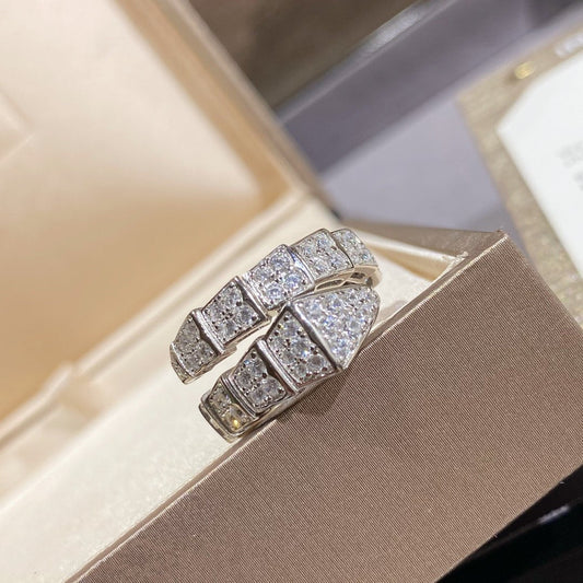 [Perla Lux]SERPENTI RING SILVER DIAMOND PAVED