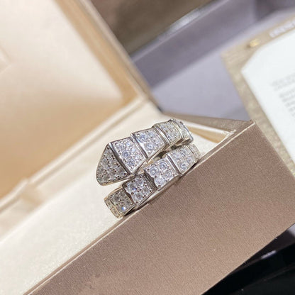 [Perla Lux]SERPENTI RING SILVER DIAMOND PAVED