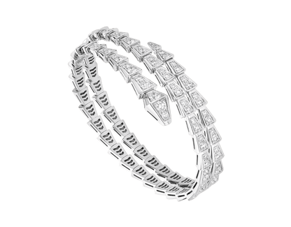 [Perla Lux]SERPENTI BRACELET SILVER DIAMOND DOUBLE ROW