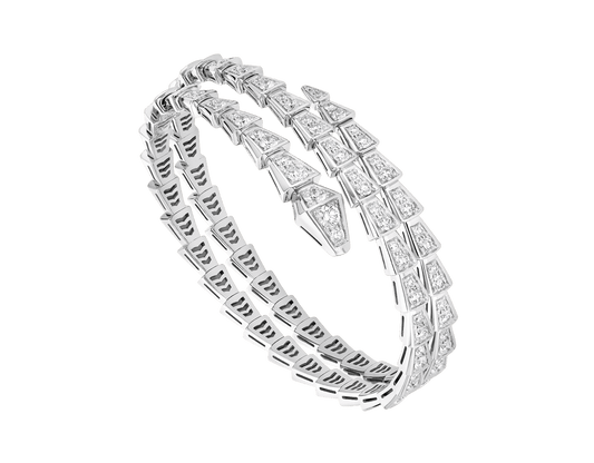 [Perla Lux]SERPENTI BRACELET SILVER DIAMOND DOUBLE ROW