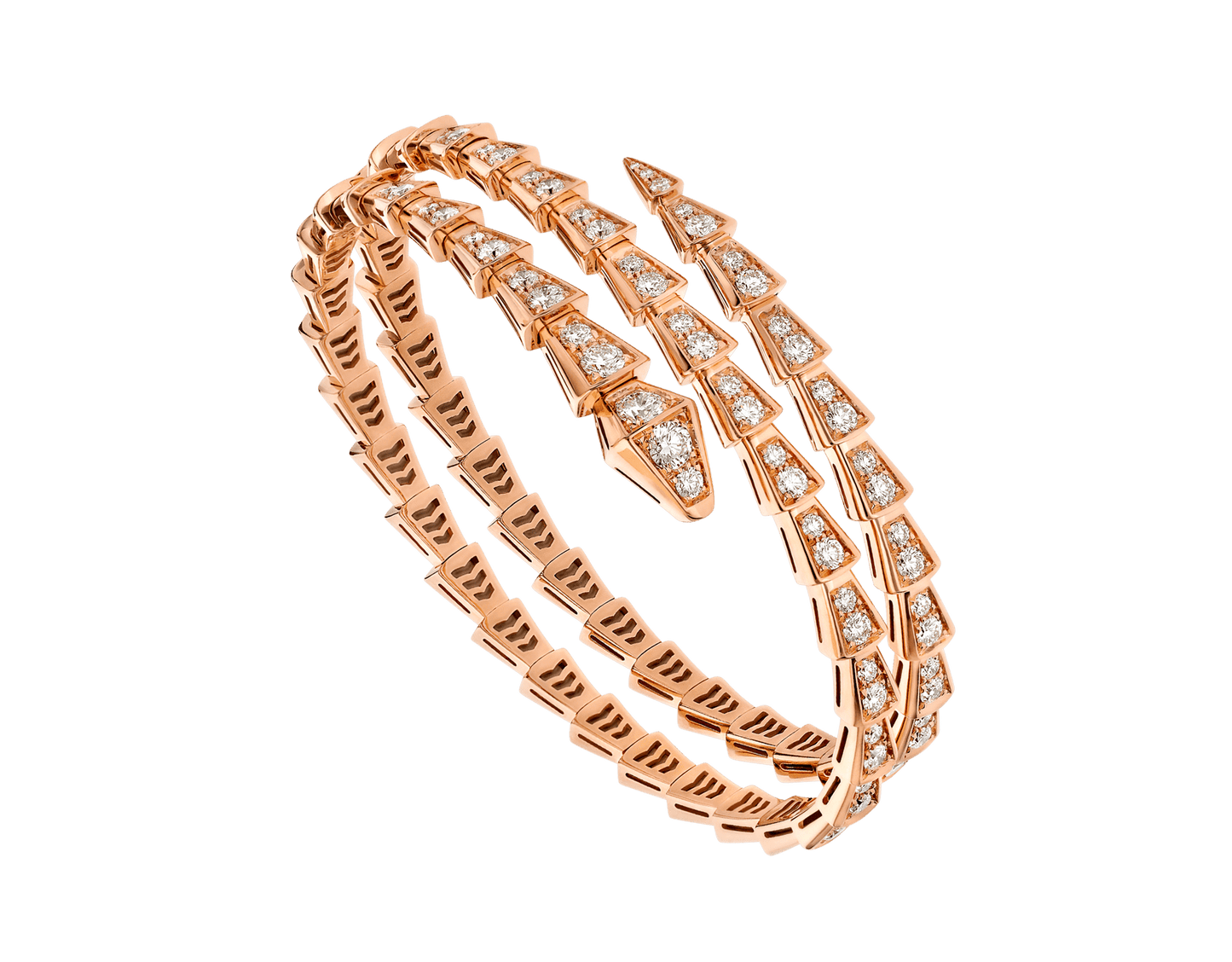[Perla Lux]SERPENTI BRACELET PINK GOLD DIAMOND DOUBLE ROW