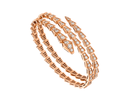 [Perla Lux]SERPENTI BRACELET PINK GOLD DIAMOND DOUBLE ROW