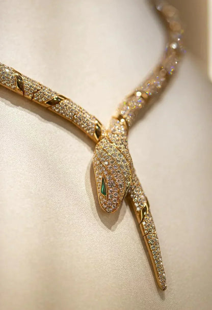 [Perla Lux]HAUTE COUTURE GOLD SERPENTI NECKLACE