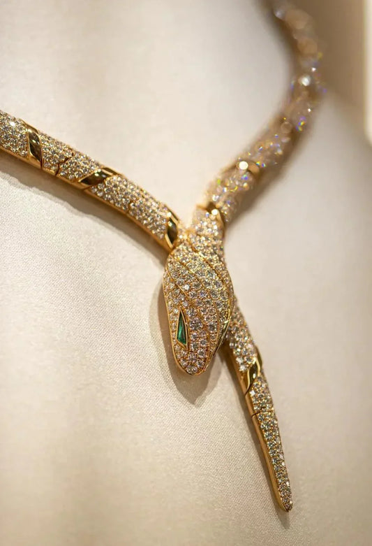 [Perla Lux]HAUTE COUTURE GOLD SERPENTI NECKLACE