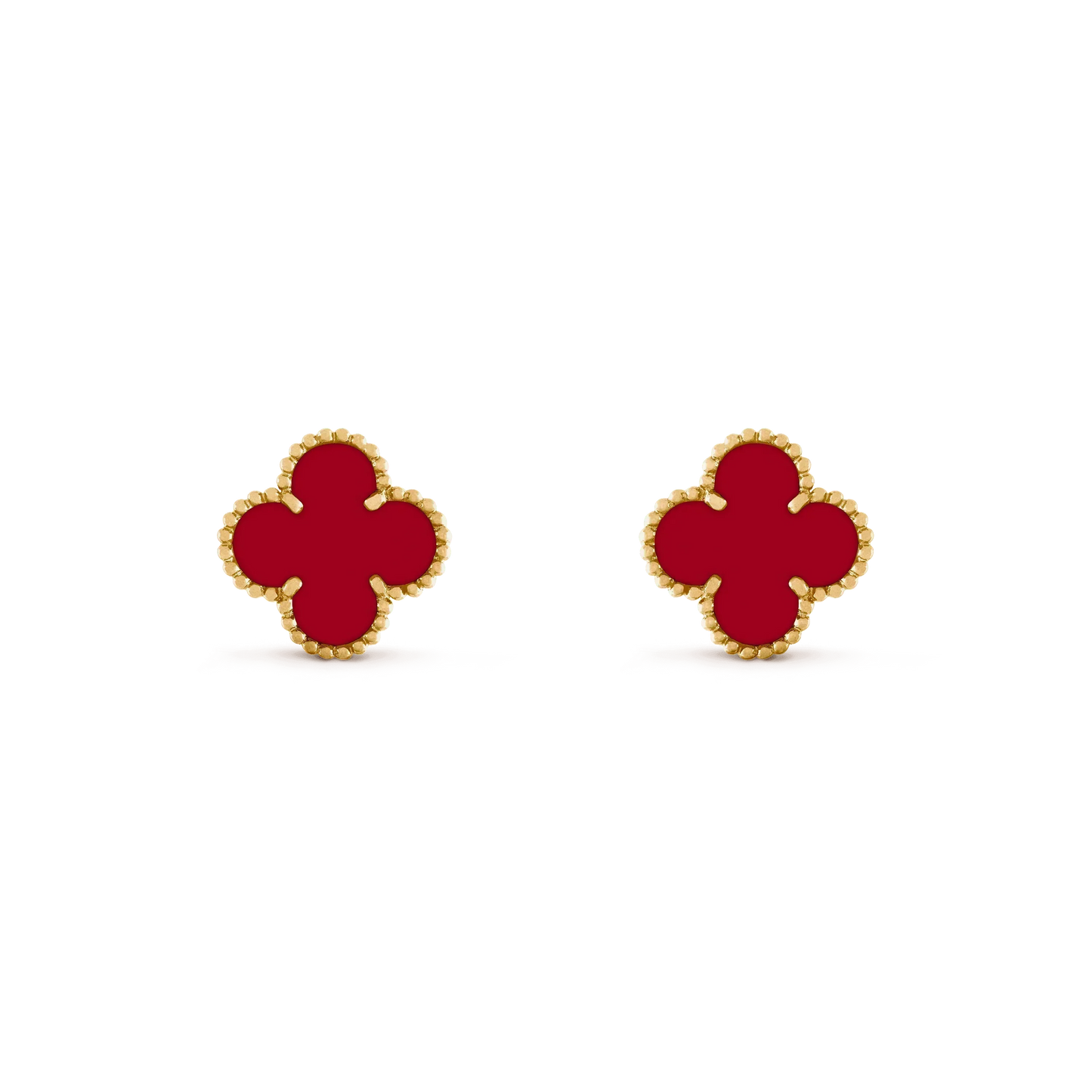 [Perla Lux]CLOVER MEDIUM 1 MOTIFS CARNELIAN  EARRINGS