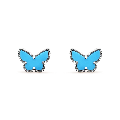 [Perla Lux]BUTTERFLY TURQUOISE EARRINGS SILVER