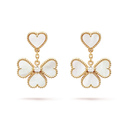[Perla Lux]CLOVER SWEET WHITE MOP EARRINGS