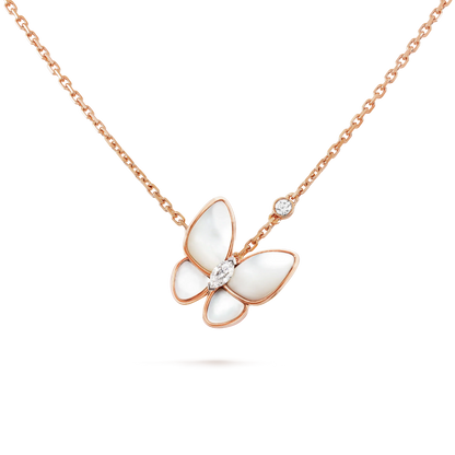 [Perla Lux]BUTTERFLY MOP DIAMOND NECKLACE