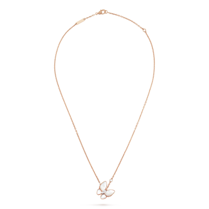 [Perla Lux]BUTTERFLY MOP DIAMOND NECKLACE