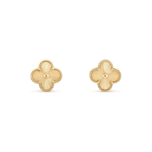 [Perla Lux]CLOVER MINI 9.5MM LASER EARRINGS