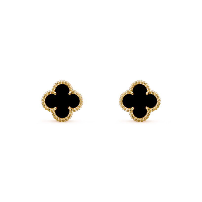 [Perla Lux]CLOVER MINI 9.5MM BLACK MOP EARRINGS