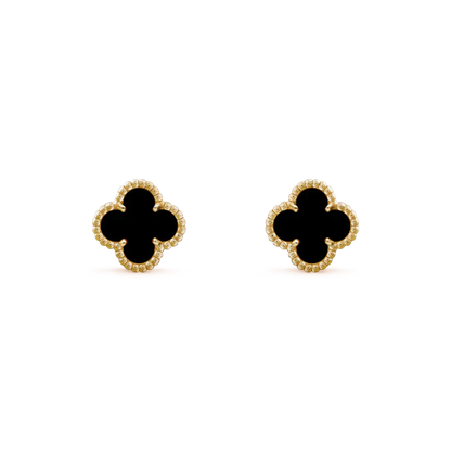 [Perla Lux]CLOVER MINI 9.5MM BLACK MOP EARRINGS