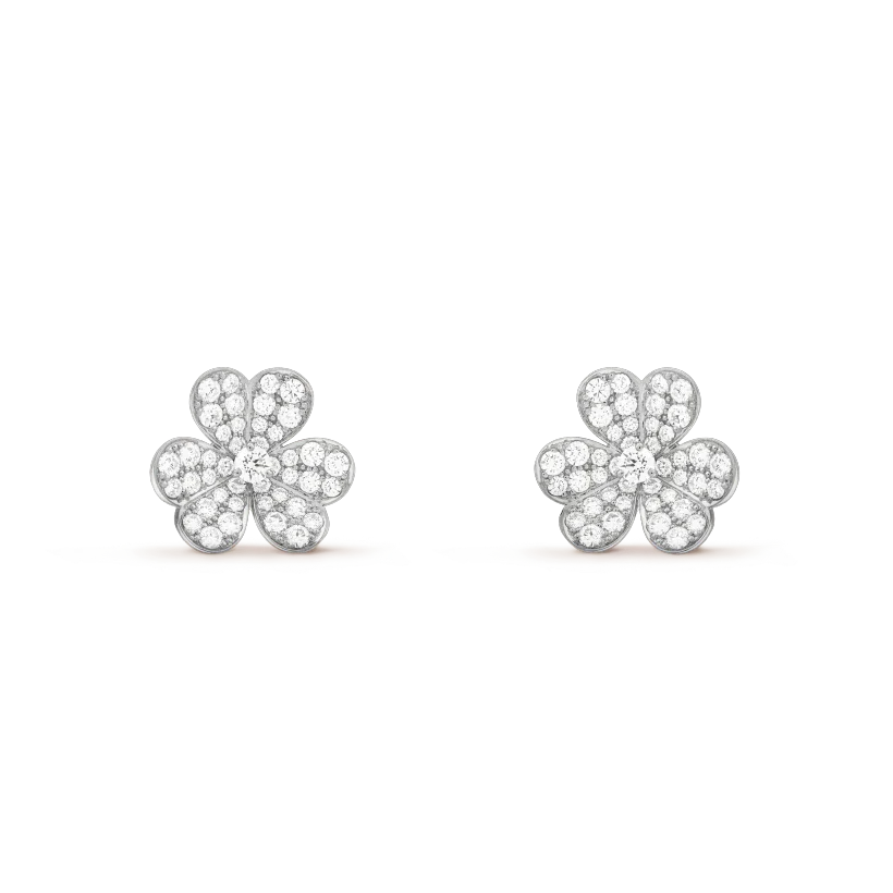 [Perla Lux]CLOVER COMOS DIAMOND EARRINGS SILVER