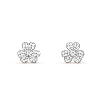 [Perla Lux]CLOVER COMOS DIAMOND EARRINGS SILVER