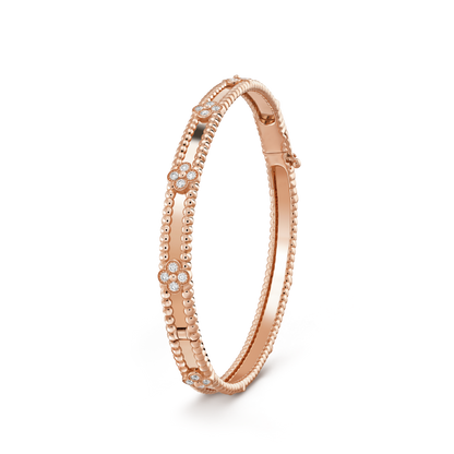 [Perla Lux]CLOVER BRACELET 4MM DIAMONDS
