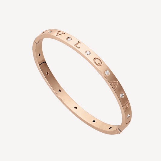 [Perla Lux]ZERO 1 PINK GOLD 12 DIAMONDS BRACELET