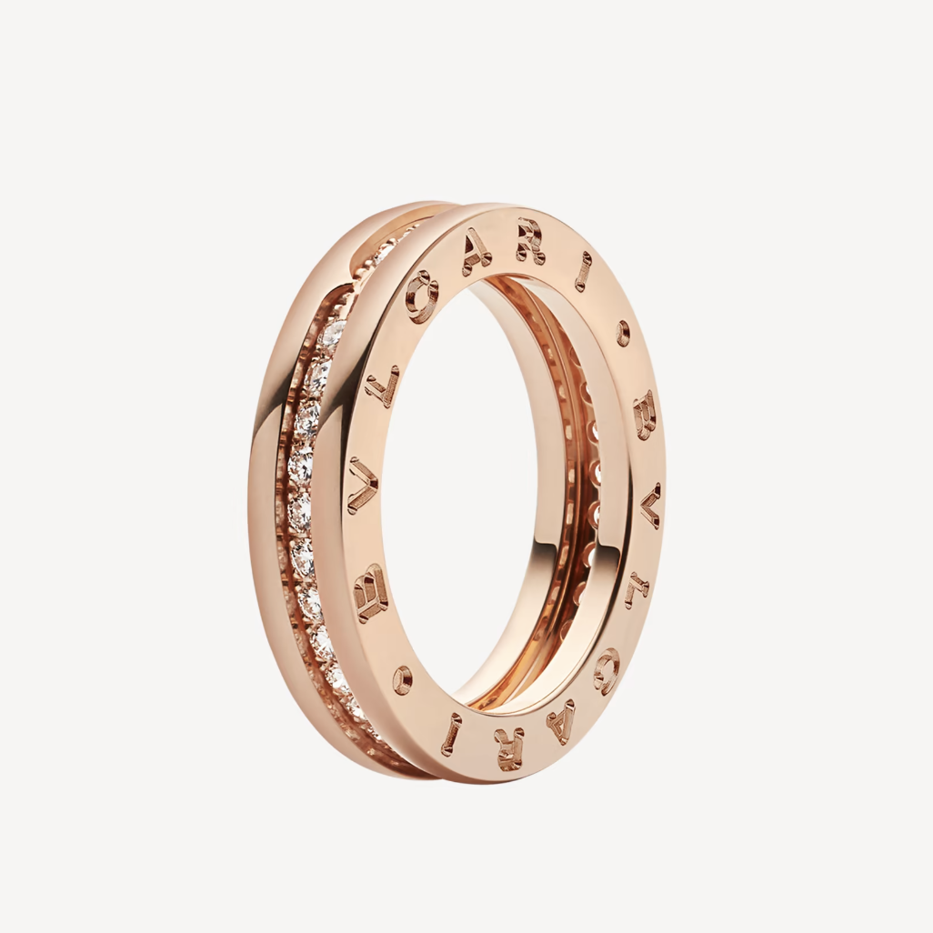 [Perla Lux]ZERO 1 ONE-BAND PAVED DIAMONDS ON THE SPIRAL RING