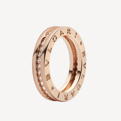 [Perla Lux]ZERO 1 ONE-BAND PAVED DIAMONDS ON THE SPIRAL RING