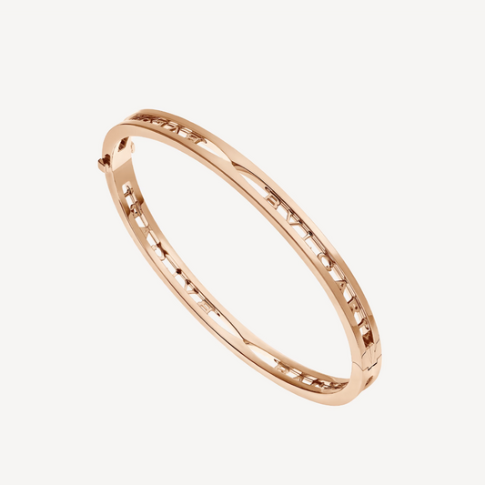 [Perla Lux]ZERO 1 SPIRAL LOGO PINK GOLD BRACELET