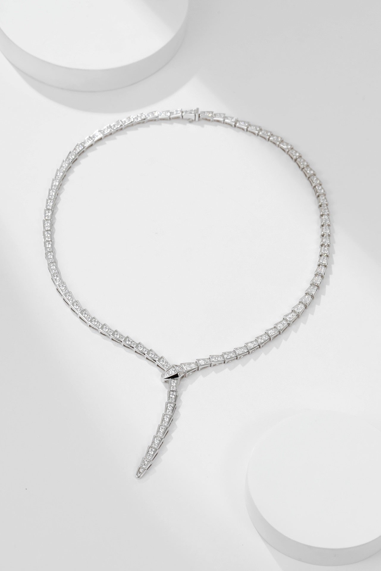 [Perla Lux]SERPENTI NECKLACE SILVER DIAMOND