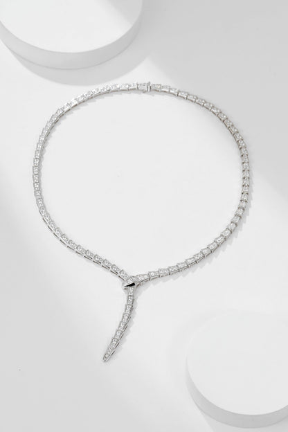 [Perla Lux]SERPENTI NECKLACE SILVER DIAMOND