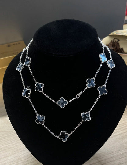 [Perla Lux]CLOVER 20 MOTIFS BIDE STONE NECKLACE