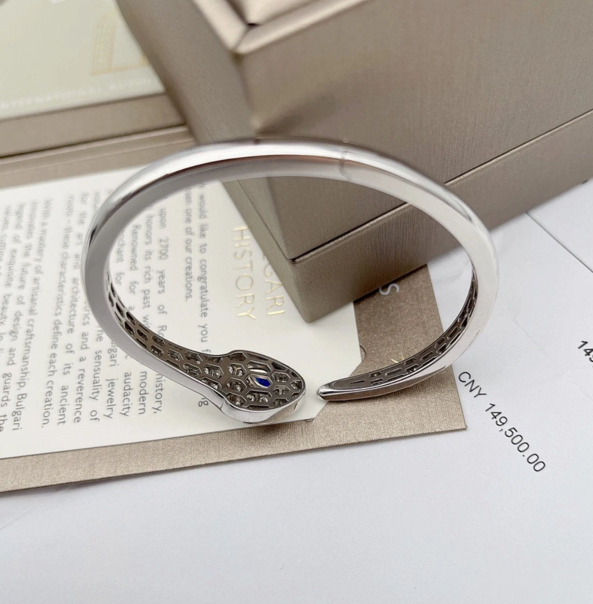 [Perla Lux]HAUTE COUTURE SILVER SERPENTI BRACELET