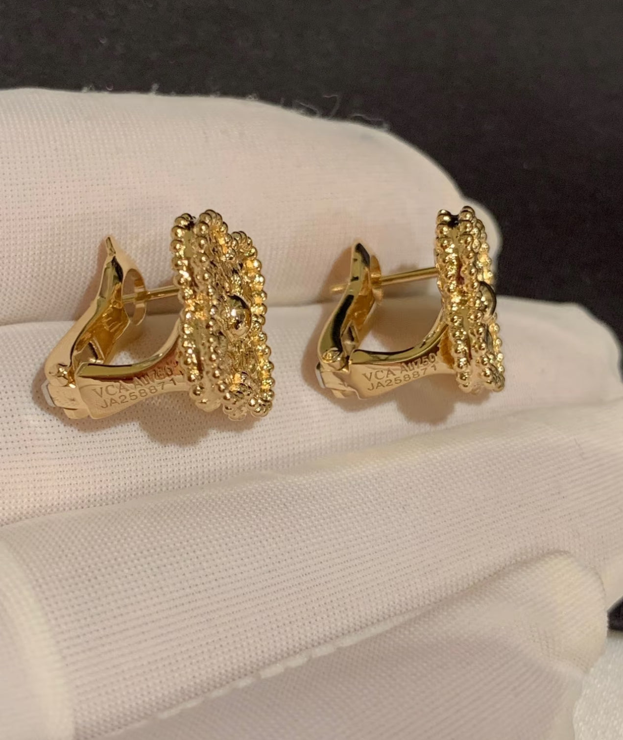 [Perla Lux]CLOVER MEDIUM 1 MOTIFS LAVA EARRINGS
