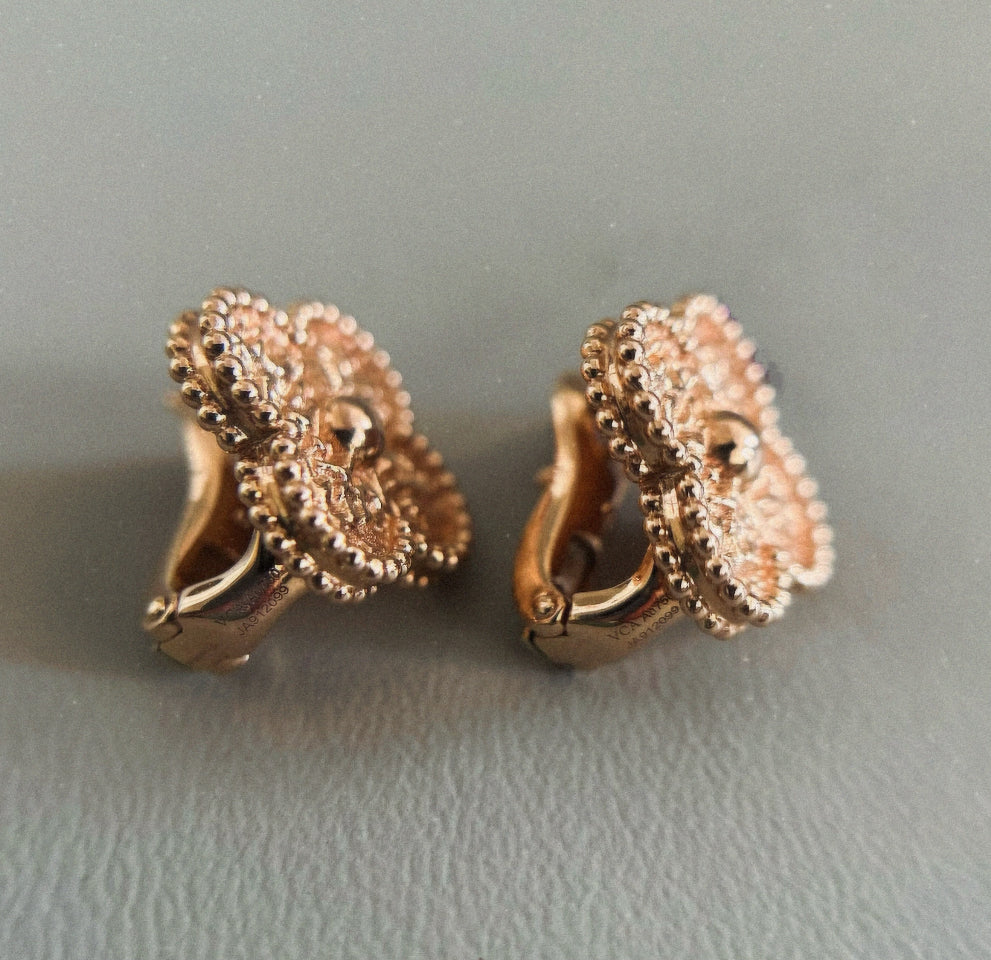 [Perla Lux]CLOVER MEDIUM 1 MOTIFS LAVA EARRINGS