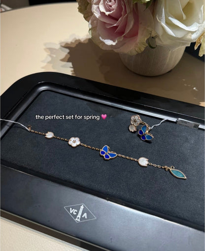 [Perla Lux]LUCKY SPRING BUTTERFLY 5 MOTIF BRACELET