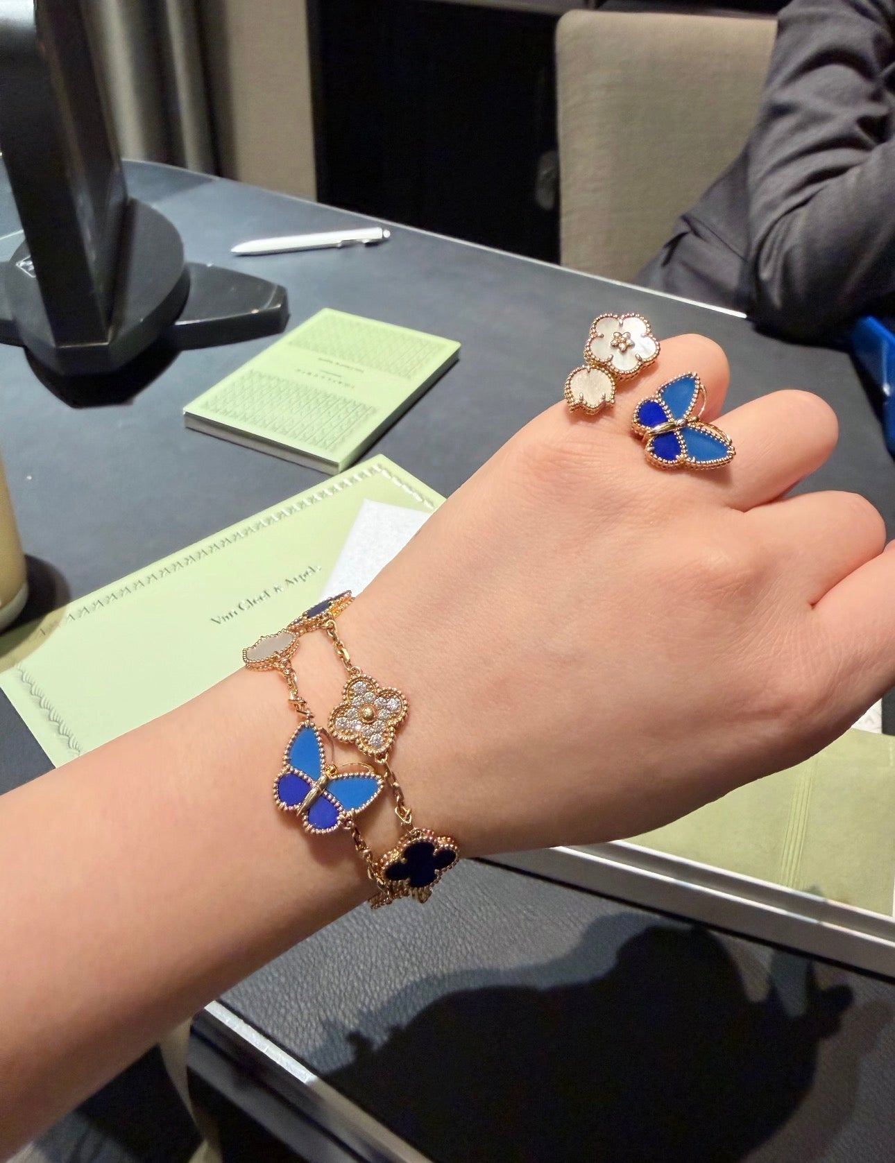 [Perla Lux]LUCKY 3 MOTIF GOLD RING