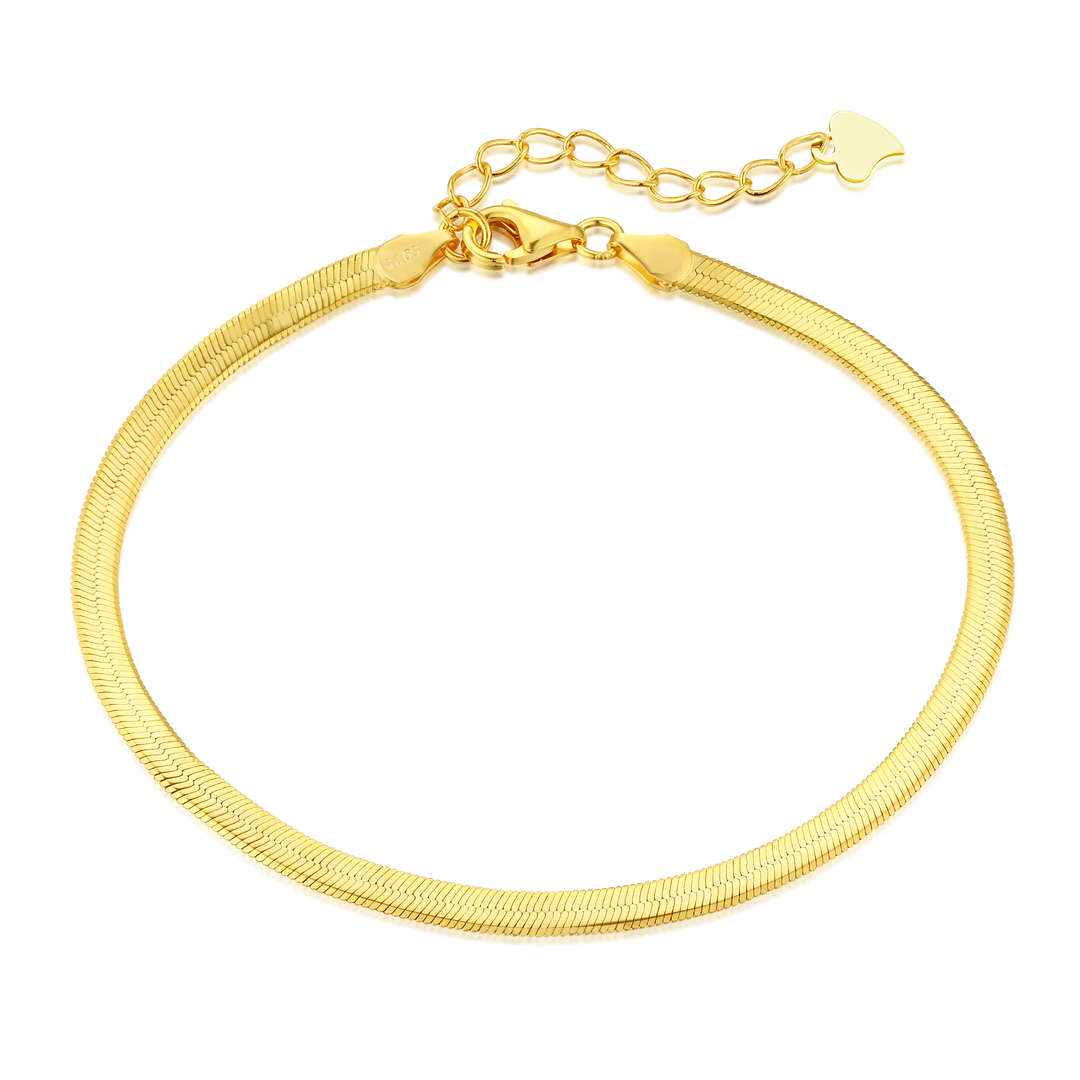 [Perla Lux]Flat Snake Bone Chain Blade Necklace