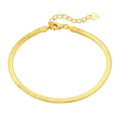[Perla Lux]Flat Snake Bone Chain Blade Necklace