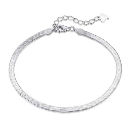 [Perla Lux]Flat Snake Bone Chain Blade Necklace