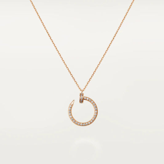 [Perla Lux]JUSTE NECKLACE PINK GOLD DIAMONDS