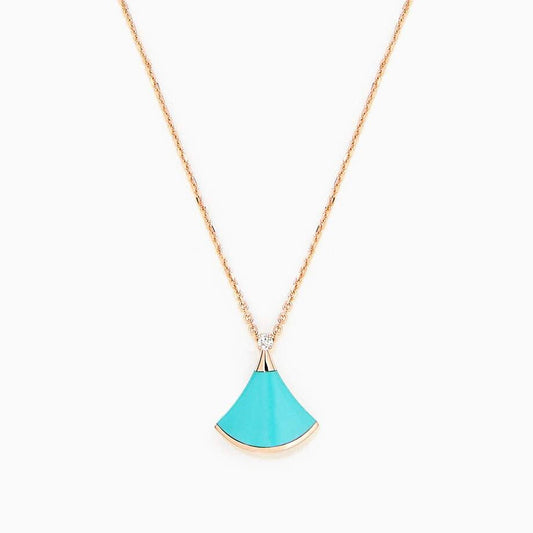 [Perla Lux]DREAM NECKLACE TURQUOISE PINK GOLD