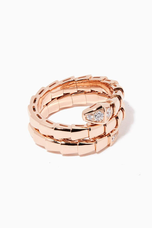 [Perla Lux]SERPENTS DOUBLE ROW DIAMOND RING