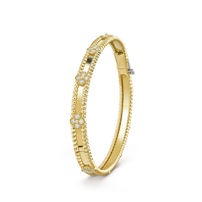 [Perla Lux]CLOVER BRACELET 4MM DIAMONDS