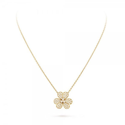 [Perla Lux]FLOWER DIAMOND NECKLACE